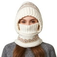 thumbnail image 4 of KANG Winter Knitted Hat With Scarf For Warm Fleece Lined Ear Trapper Cap Cold Weather With Neck For Outdoor Activities White One Size, 4 of 7