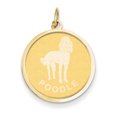 thumbnail image 1 of 14K Yellow Gold Poodle Disc Charm, 1 of 2