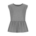 thumbnail image 2 of Lmnyox Tank Tops for Girls Ruffle Sleeveless Crew Neck Fashion Tank Shirts Flowy Summer Casual Shirts Clothes, 2 of 7