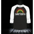 thumbnail image 2 of Shop4Ever Men's Juneteenth Rainbow June 19th 1865 Raglan Baseball Shirt XXX-Large Black/White, 2 of 4