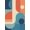Blue, Pattern 9, variant on ODIKA 4'x6' Pastel Multicolor Botanical Harmony Washable Area Rug Relaxing Abstract Nature Design Pet Friendly, Non-Shedding for Bedroom, Reading Nook