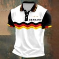 thumbnail image 2 of Soccer Cup 2026 Jersey for Men, Polo Collar Short Sleeve Germany Flag Chevron Graphic Top - Moisture Wicking Fan Shirt for Match Day & Casual Wear Black L, 2 of 4