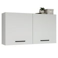 thumbnail image 2 of Madesa Office Wall Storage Cabinet with 2 Doors Unit for Files and Documents – White, 2 of 6