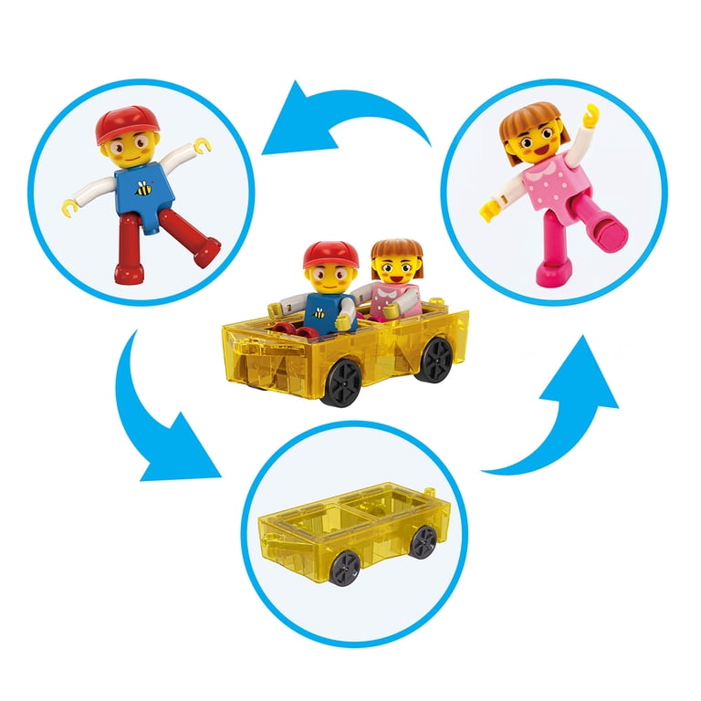 PicassoTiles Magnetic Tiles Expansion Car & Figures photo 2
