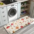 thumbnail image 3 of Red Mushroom Floral Light Beige Pattern Kitchen Rug Mat,Kitchen Runner Rugs Non Skid Washable,Decorative Kitchen Floor Mats for Kitchen,Sink,Laundry,17"x47.2", 3 of 7