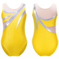 thumbnail image 1 of Children Girls Ballet Gymnastic Dance Leotards Ice Skating Costume Sleeveless Shiny Rhinestone Sheer Mesh Bodysuit Dancewear16 Gong Bohan LED, 1 of 2