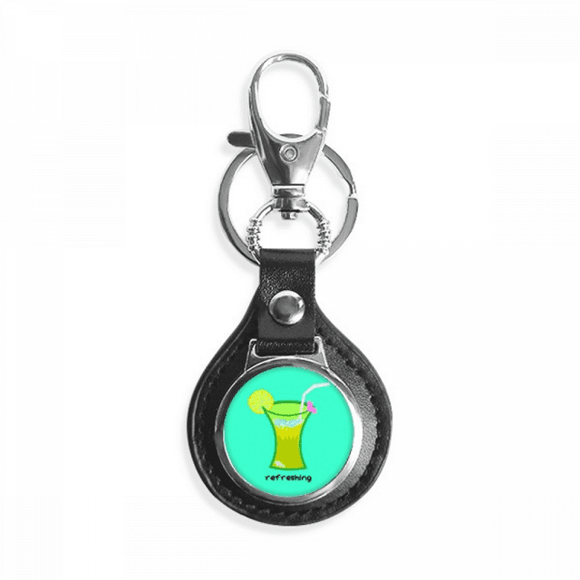 lime scrawl summer drink beverage key link chain keyholder finder hook metal