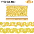 thumbnail image 2 of 12 Yards Yellow Sequin Trim Sequins Beaded Strip Rick Rack Wave Gimp Woven Trim Metallic Glitter Ric Rac Braid Spangle Paillette Fabric Ribbon for Sewing Making Crafts Home Decor Costume Diy, 2 of 9