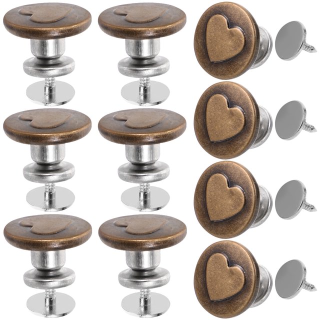 EXHUMKY 10Ud Botones De Metal Para Jeans Y Con Instalación Fácil Y Estilizado En Colores Variados