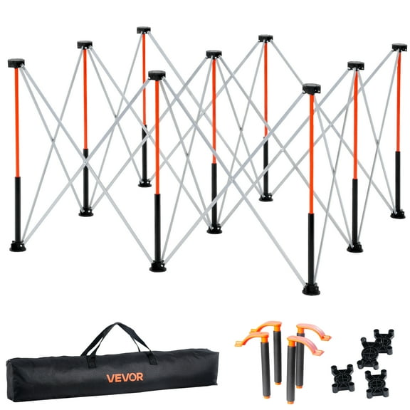 VEVOR Portable Folding Workstand,4.15 x 4.15 ft Collapsible Workbench, 3500 lbs Weight Capacity, No Assembly Foldable Work Stand with Storage Bag, Table Top NOT Included, for Garage Workshop Outdoor