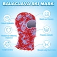 thumbnail image 3 of Uxcell Fuzzy Distressed Balaclava Ski Mask Camo Knitted Full Face Cover for Skiing Motorcycle Riding Light Purple Red, 3 of 6