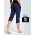 thumbnail image 6 of BALEAF Women's Swim Capris Pants 18" Quick Dry Modest Swimsuits 2025 UPF50+ Beach Bathing Suit Bottoms with Pockets Lightweight Navy M, 6 of 7