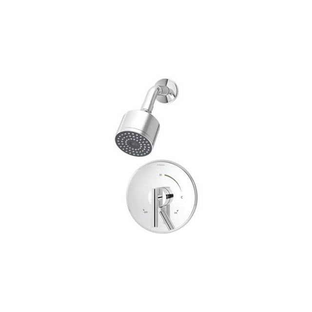 Symmons S-3501-CYL-B-TRM Dia Shower Trim Only Pack with Single Function Shower Head & Double Lever Handle - Less Rough In Valve
