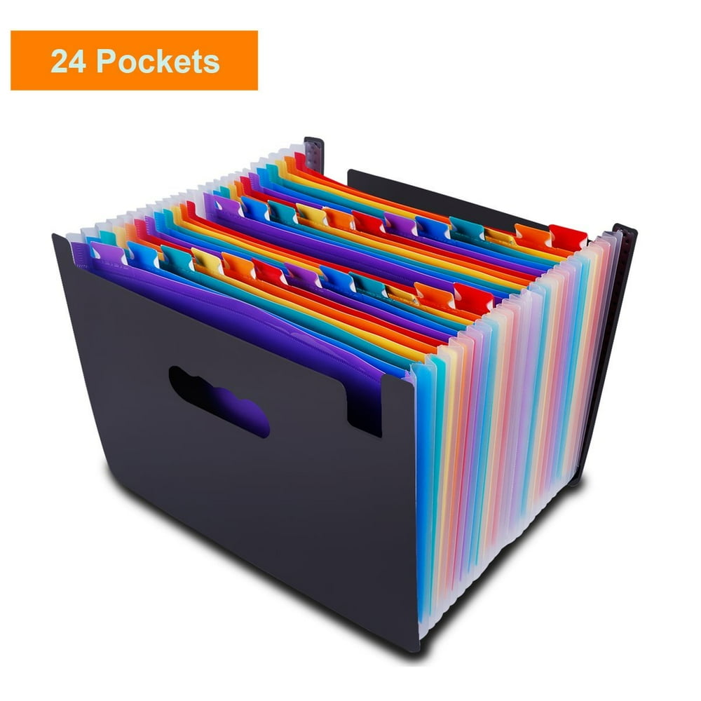 Pro Space Expanding File Organizer High Capacity Plastic File Wallets