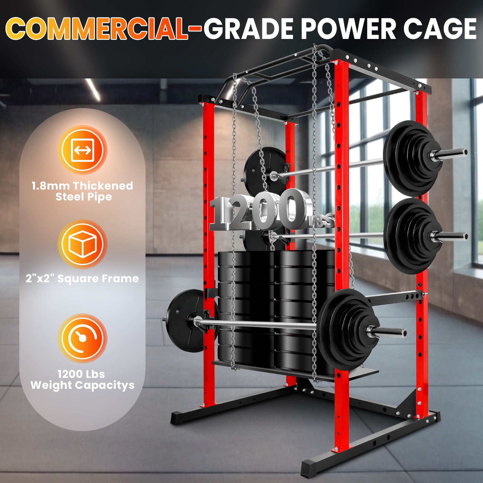 Multi-Function Squat Rack, Adjustable Barbell Rack, Weight Lifting Dumbbell Racks for Beginners and Professional Home Gym Use