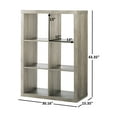 Better Homes & Gardens 6Cube Storage Organizer, Rustic Gray