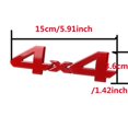 thumbnail image 3 of 2 uds Metal 4x4 coche maletero trasero portón trasero emblema insignia calcomanía pegatinas guardabarros SUV, plata, 3 of 5