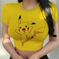 thumbnail image 1 of Camiseta Kawaii Y2k para mujer, Top de Anime, camiseta Sexy de Pokémon, moda Harajuku, ropa de Pikachu, Tops cortos de Pikachu qym unisex, 1 of 2