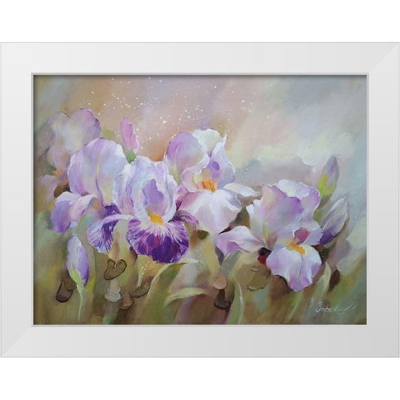 Zareckaya, Tatiana 14x12 White Modern Wood Framed Museum Art Print Titled - Lavendel Iris
