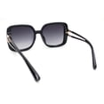 thumbnail image 4 of 90s Diva Womens Rectangle Butterfly Plastic Designer Sunglasses Black - Smoke, 4 of 4