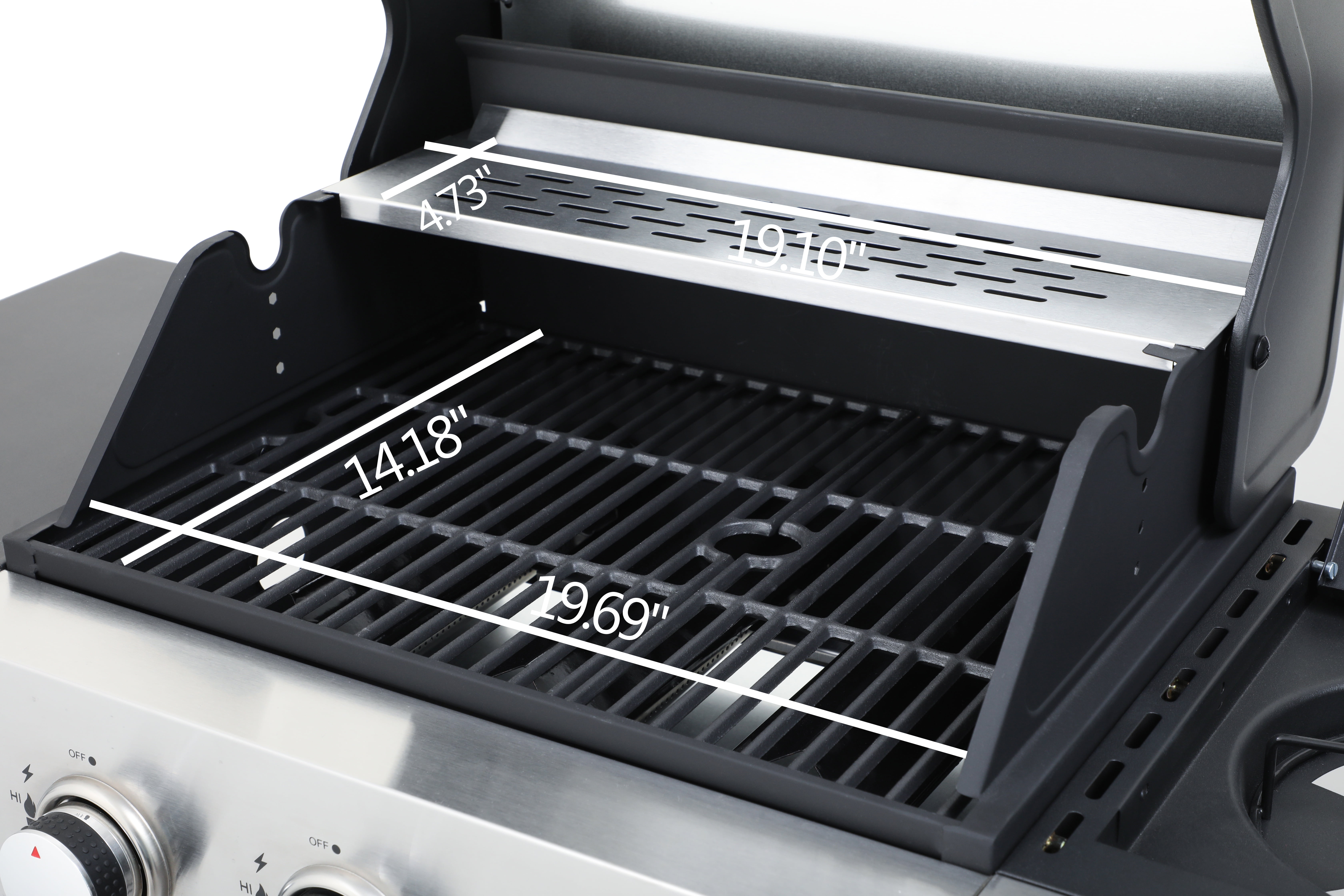 Sumdeal 3-Burner Gas Grill with Side Burner - Stainless Steel BBQ Grill with Wheels, Foldable Side Table, Thermometer, Powerful 37230 BTU, for Backyard, Patio, Outdoor Cooking
