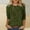 Green, variant on EchfiProm Tops for Women Blue 3/4 Sleeve Pullover Crew Neck Loose Fit Dressy Graphic Shirts
