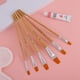 thumbnail image 4 of Juego de 6 pinceles para pintar, nailon, pelo, mango de madera, pinceles para artistas, niños, adult Irfora Punta plana, 4 of 7
