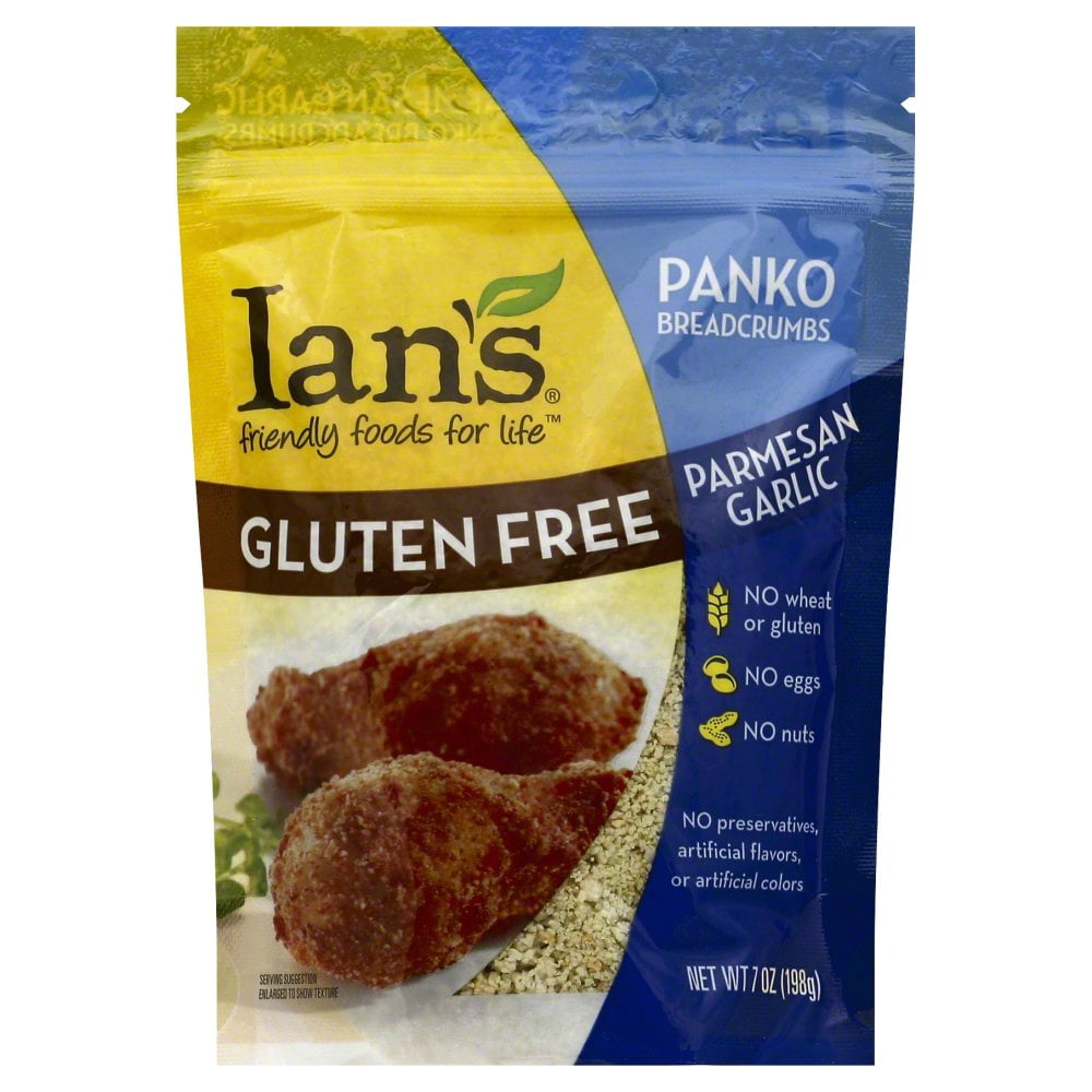 Ian's Natural Foods Gluten Free Panko Breadcrumbs, Garlic, 7 Oz