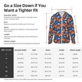 thumbnail image 5 of Gaeub Abstract Vintage Fox and Plants Men's and Women's UPF 50+ Long-Sleeved Sun Protection Clothing, Fishing Shirt Long Sleeve Zip-XX-Large, 5 of 7