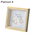thumbnail image 2 of Balieda 8x8 Picture Frames Square Pictures Frame Resin Art Photo Frame Desktop Placed Pictures Frame with Mat (Gray), 2 of 8