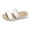 Beige, variant on Non-Slip Platform Slides for Women, Comfortable Cushion Slide Sandals, Women's Platform Slide Sandals, 2 Bar Women's Slide Sandal, Lightweight and Supportive Footbed, Water Friendly, White 9
