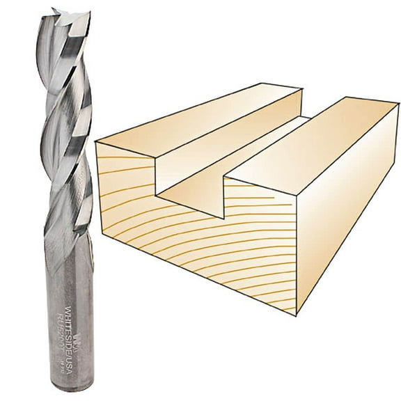 Whiteside #Ru5200t Three Flute Spiral Up Cut Bit - 1/2" Sh X 1/2" Cd X 2" Cl