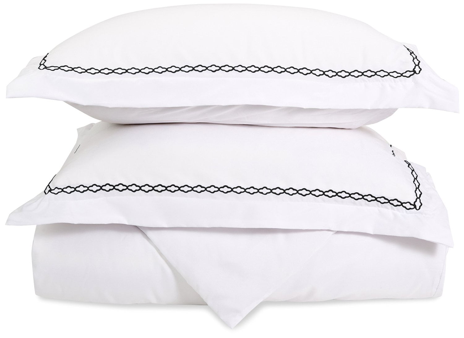 6Line Microfiber WrinkleResistant Duvet Cover and Embroidered Pillow