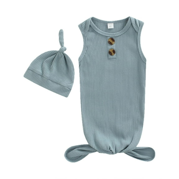 PINQI Casual Jumpsuit for Baby Baby Boys Girls Hat Set Soft Viscose Sleeper Baby Sleep Gown With Mittens for 0 to 3 Months