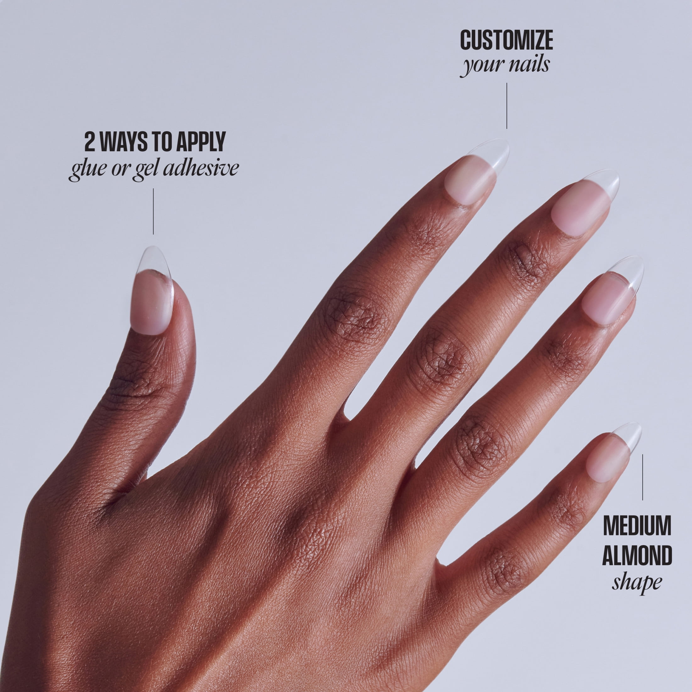 Kiss Professional Full Cover Medium Almond Press-On Nails, White, 140 Pieces