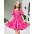 thumbnail image 5 of Arshiner Girls Dress Cut Out Shirred Ruffle Hem Summer, 5 of 8