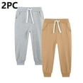 thumbnail image 2 of THDHVS Boys Joggers,Pants for Boys,2 Piece Sweatpants Set with Drawstring Waist Solid Color Warm Comfortable Outer Trousers Gold 11-12 Years, 2 of 4