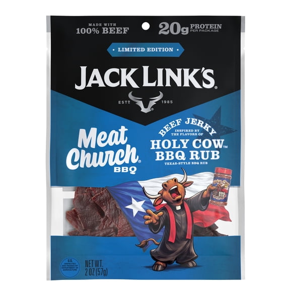 Jack Link's & Meat Church Holy Cow BBQ Beef Jerky, 2 Ounce