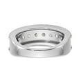 thumbnail image 5 of 14K White Gold Ring Band Wedding Diamond Round , Size 9, 5 of 7