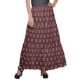 thumbnail image 1 of Moomaya Printed Flared Skirts For Women Long Length Casual Wear Summer Clothing, 1 of 6