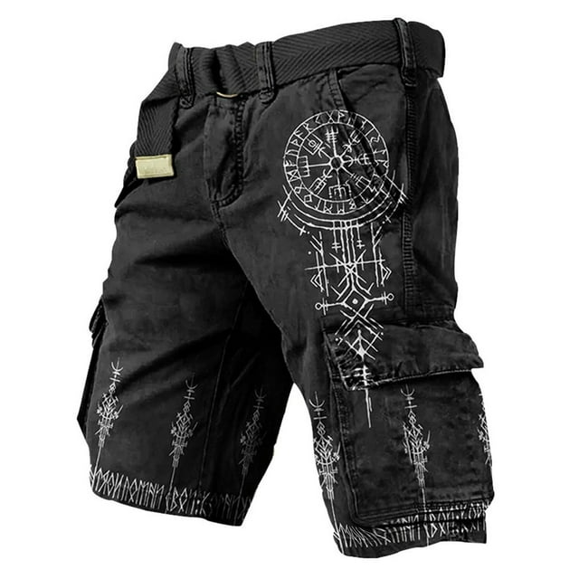 TINZ Age Norse Mythology Cargo Pants For Outdoor Adventure Shorts With Multiple Pockets Work Pants Slim Straight Work Pants