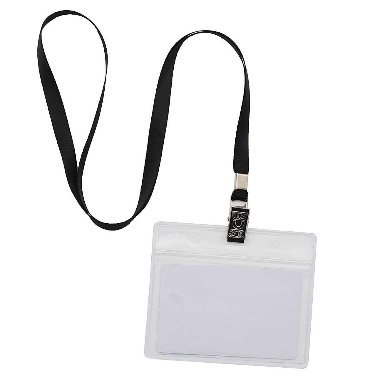 Gray Lanyards 100 Pack Nylon Flat Badge Lanyard For Id Name Tag (gray  100 Pack)