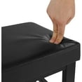 thumbnail image 6 of LINJH Shoe Bench, 3-Tier Shoe Rack for Entryway, Storage Organizer with Foam Padded Seat, Faux Leather, Metal Frame, for Living Room, Hallway, 12.2 x 31.9 x 19.3 Inches, Black, 6 of 7