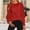 Red, variant on VISALY Sequin Tops for Women Glitter Shirts Shimmer Tops Sparkle Loose Crewneck Long Sleeve Blouses Elegant Casual Dressy Casual Slimming Blouses Sparkly Plus Size Holiday Party Outfit Hot Pink L