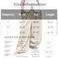 thumbnail image 3 of Womens Boho Summer Baggy Cotton Pleated Harem Pants Loose Elastic Waist Wide Leg Hippie Long Balloon Pants Light Green M, 3 of 7