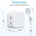thumbnail image 2 of Adaptador de corriente compacto VAGITTO de 35 W con doble puerto USB C, 2 of 6