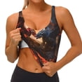 thumbnail image 4 of Lsque Lava Dragon Printed Women'S Sports Bra, Compression, Moisture Wicking, High-Impact Sports Bra For Women,Supportive sports bra-X-Large, 4 of 9
