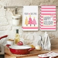 thumbnail image 6 of Pink Christmas Kitchen Towel Xmas Tree Happy Holiday Dish Towel 18 x 26 Inch Seasonal Hand Drying Tea Towel for Winter Cooking Baking Cleaning Wiping, 2 Pack, 6 of 6
