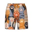 thumbnail image 4 of Lsque Mens Swim Trunks Cute Cat Paw Pattern - Bathing Suit Compression Liner - Beach Swim Shorts Swimwear - (S-3XL) - Stretch Quick Dry -3X-Large, 4 of 9