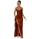 thumbnail image 1 of Vestido de fiesta Woyriam Mermaid naranja quemado satinado 2025 talla 6, 1 of 7